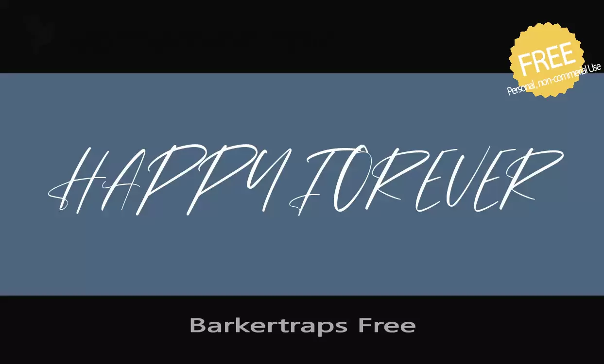 「Barkertraps-Free」字体效果图