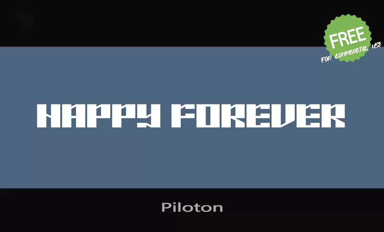 Font Sample of Piloton