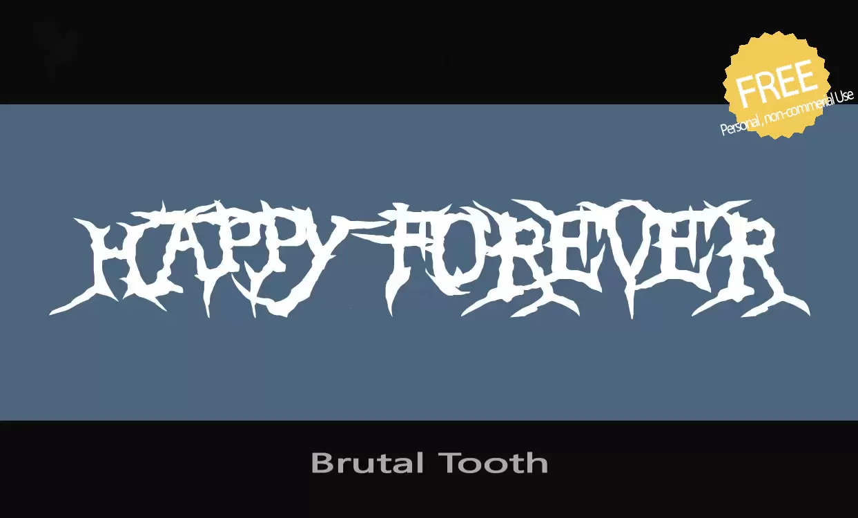 Font Sample of Brutal-Tooth