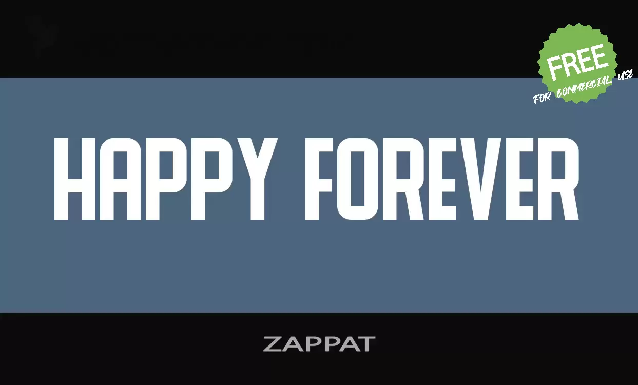 「ZAPPAT」字体效果图