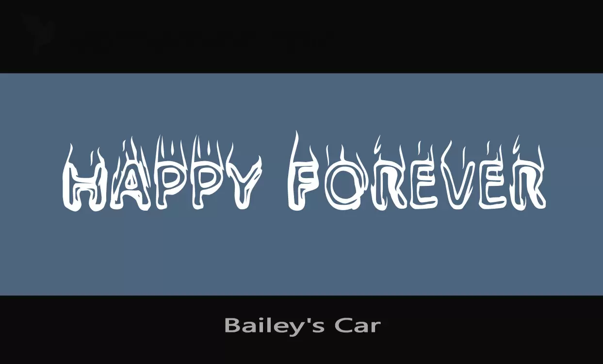 Font Sample of Bailey's-Car