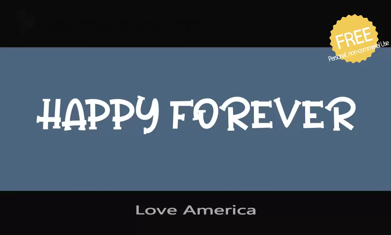 Font Sample of Love-America