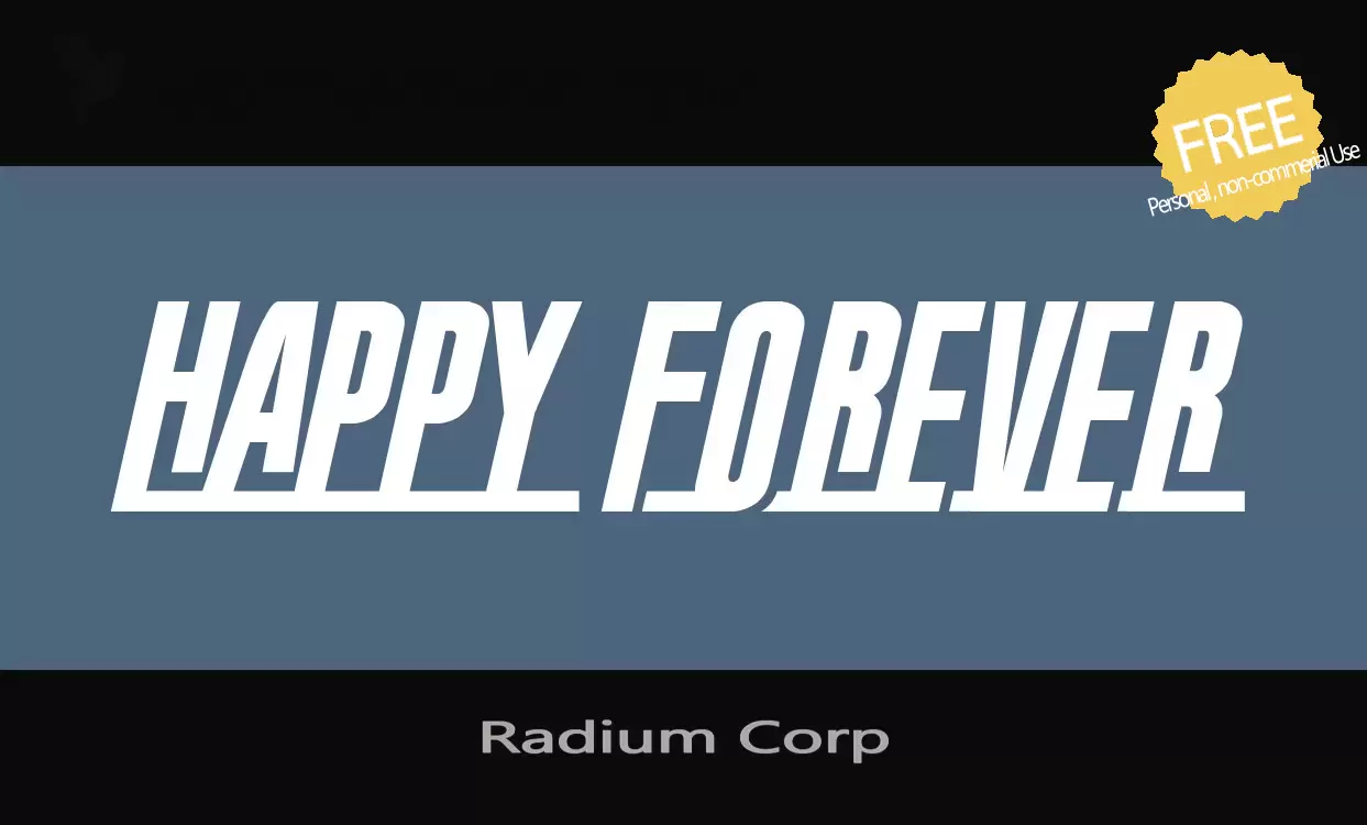 「Radium-Corp」字体效果图