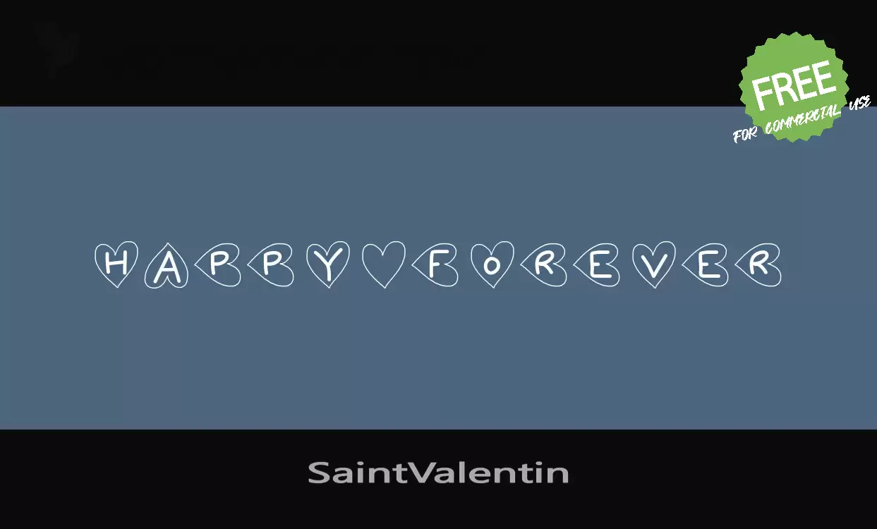 「SaintValentin」字体效果图