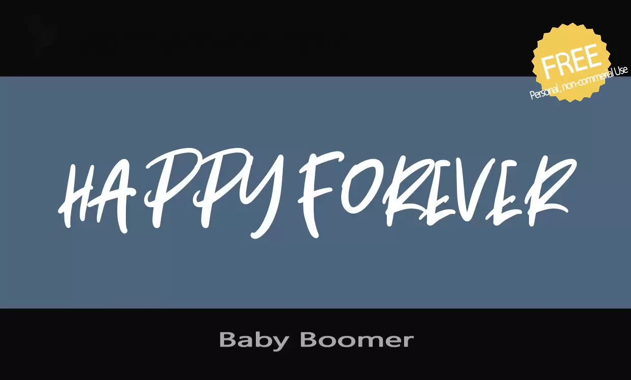 Font Sample of Baby-Boomer