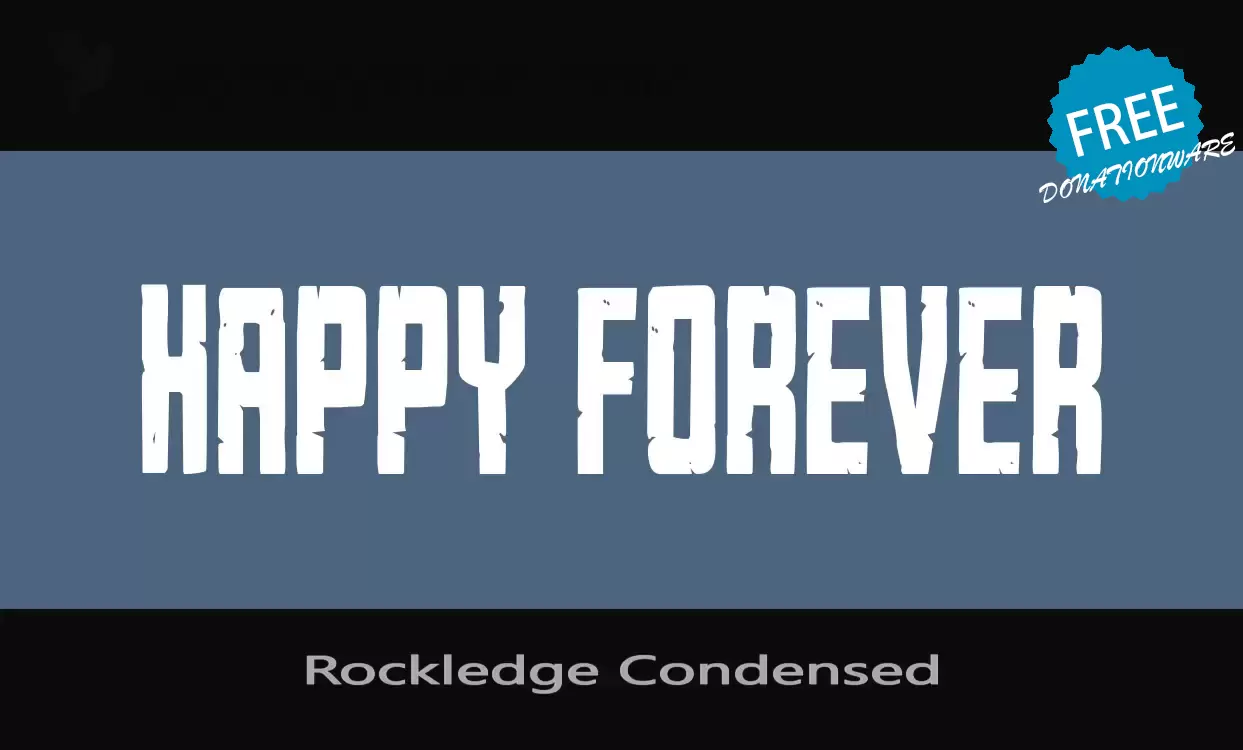 「Rockledge-Condensed」字体效果图