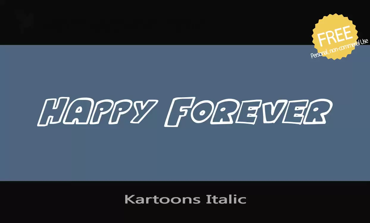 Sample of Kartoons-Italic