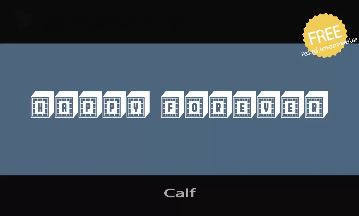 「Calf」字体效果图