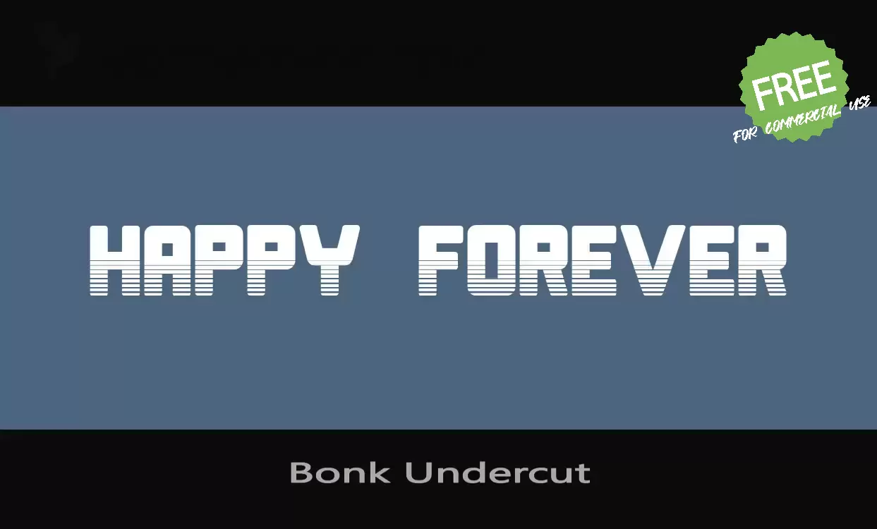 「Bonk-Undercut」字体效果图