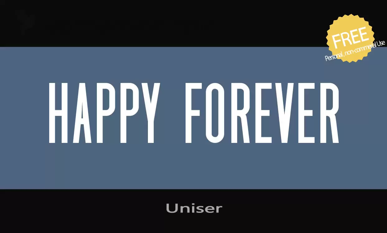 Font Sample of Uniser