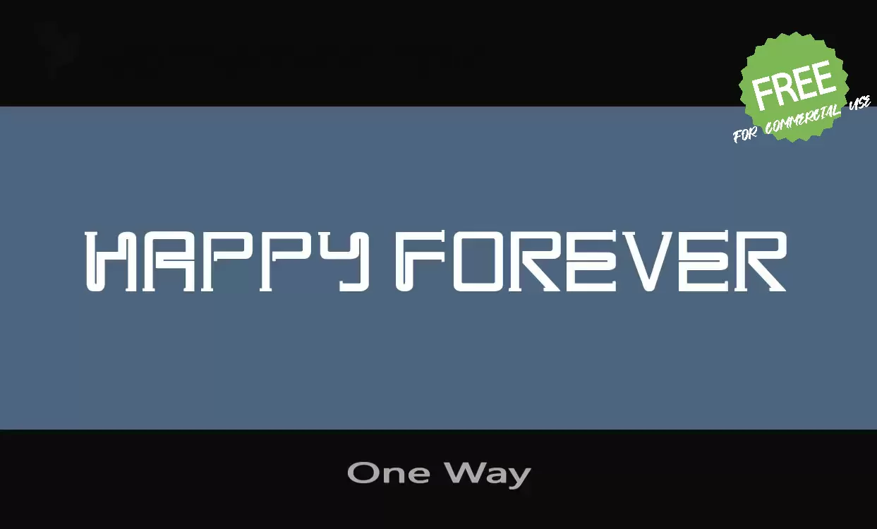 「One-Way」字体效果图