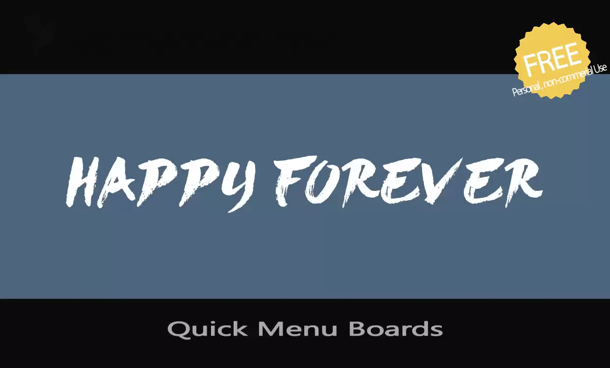 Sample of Quick-Menu-Boards