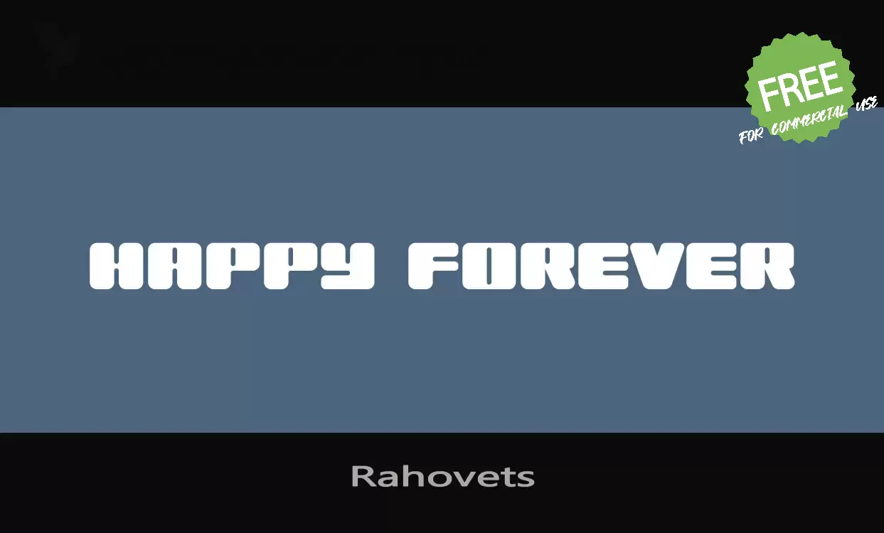 Font Sample of Rahovets