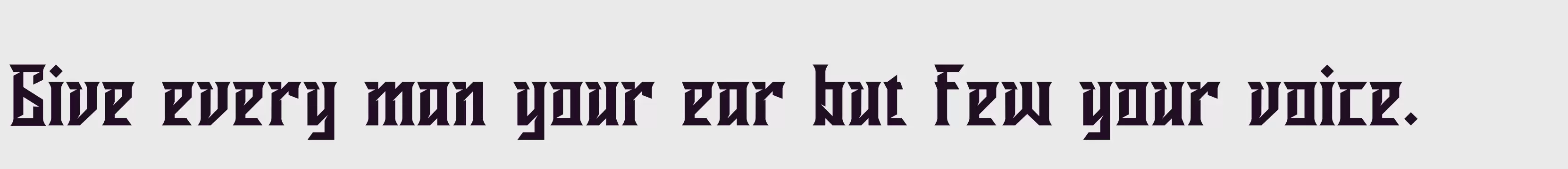 「Ravenborg」字体效果图