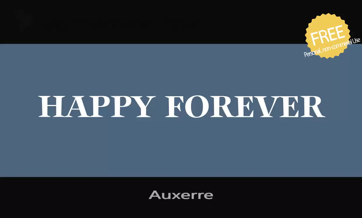 「Auxerre」字体效果图