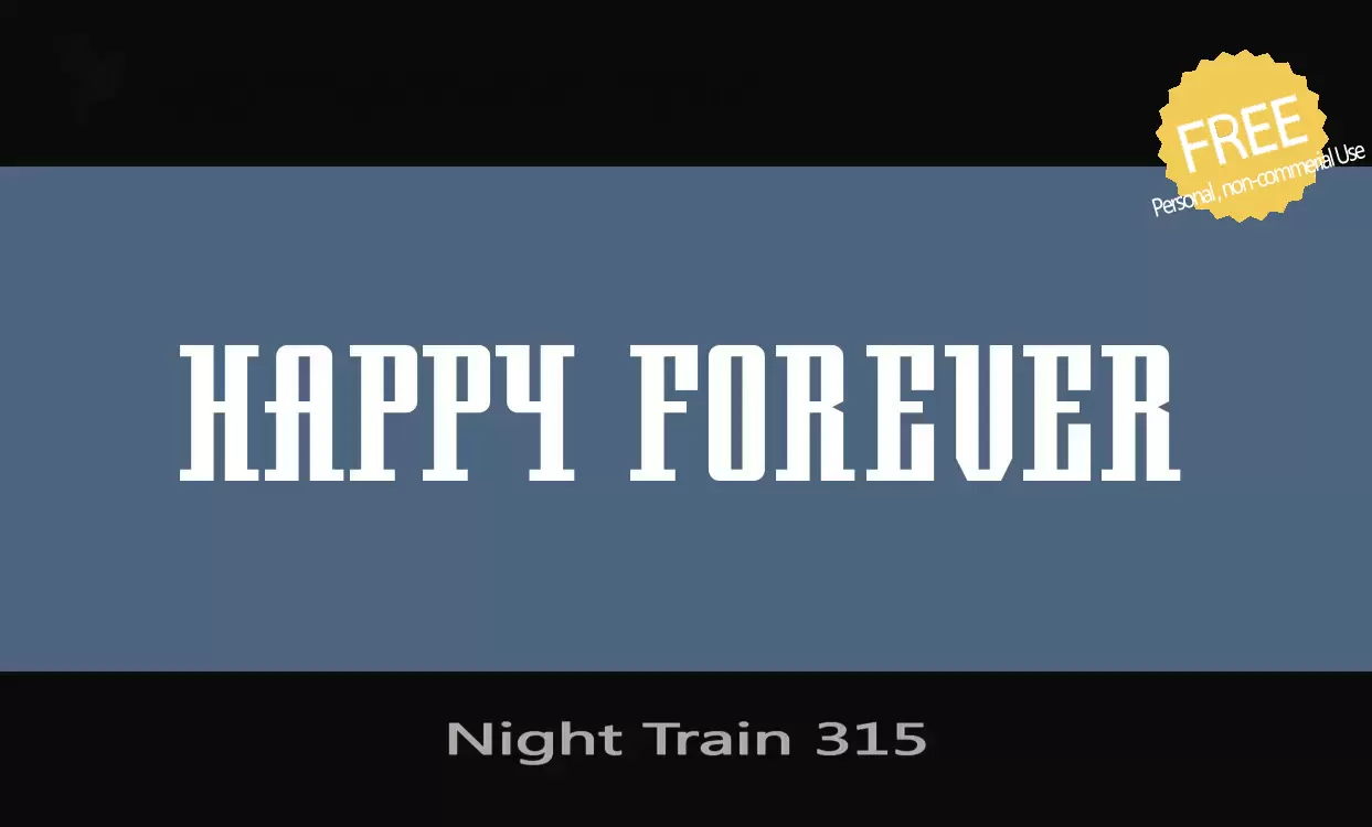 「Night-Train-315」字体效果图
