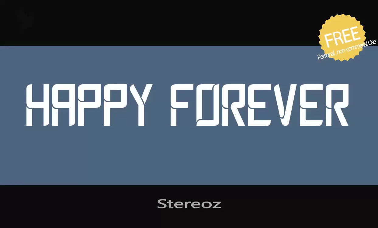 「Stereoz」字体效果图