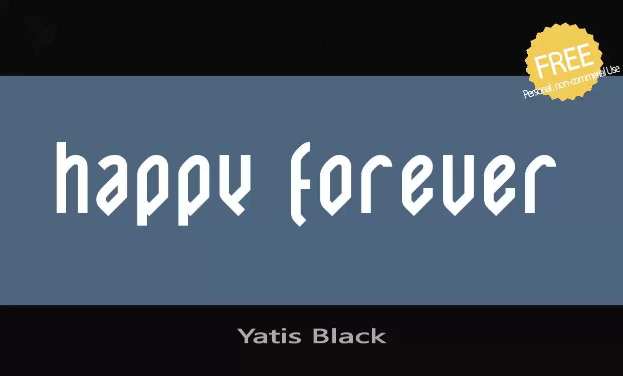 「Yatis-Black」字体效果图