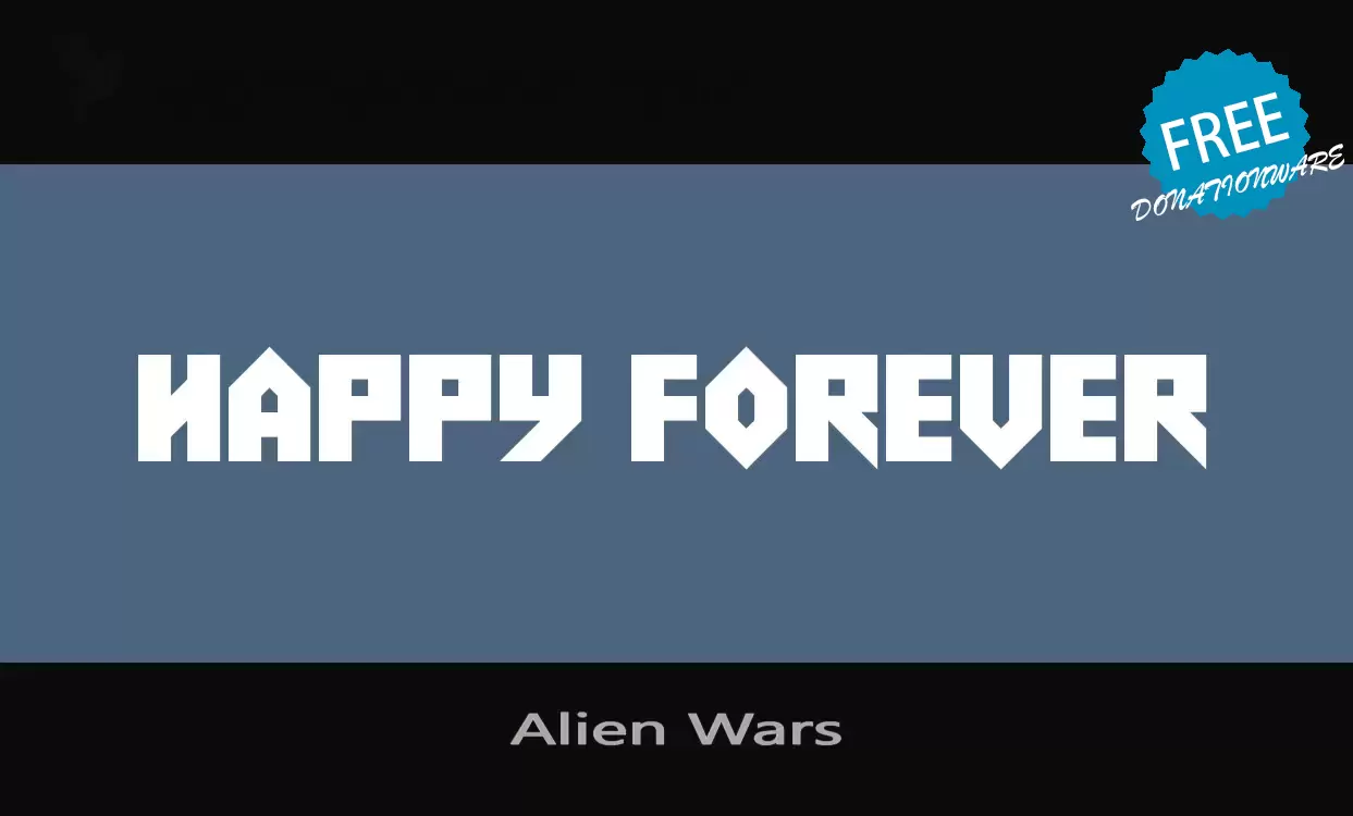 「Alien-Wars」字体效果图