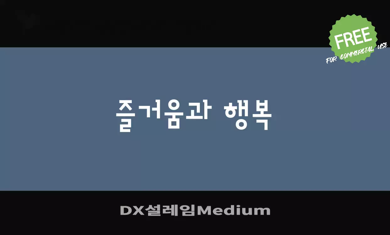 Font Sample of DX설레임Medium