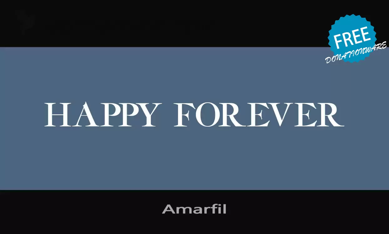 「Amarfil」字体效果图