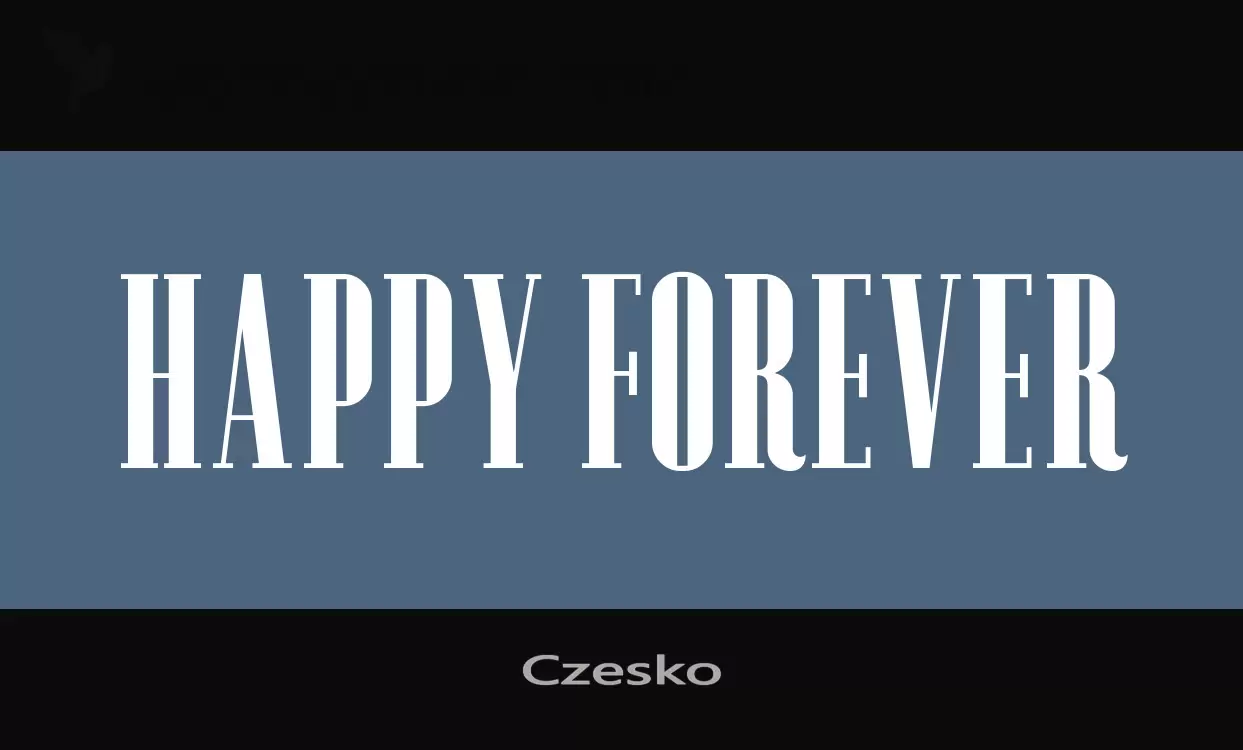 「Czesko」字体效果图