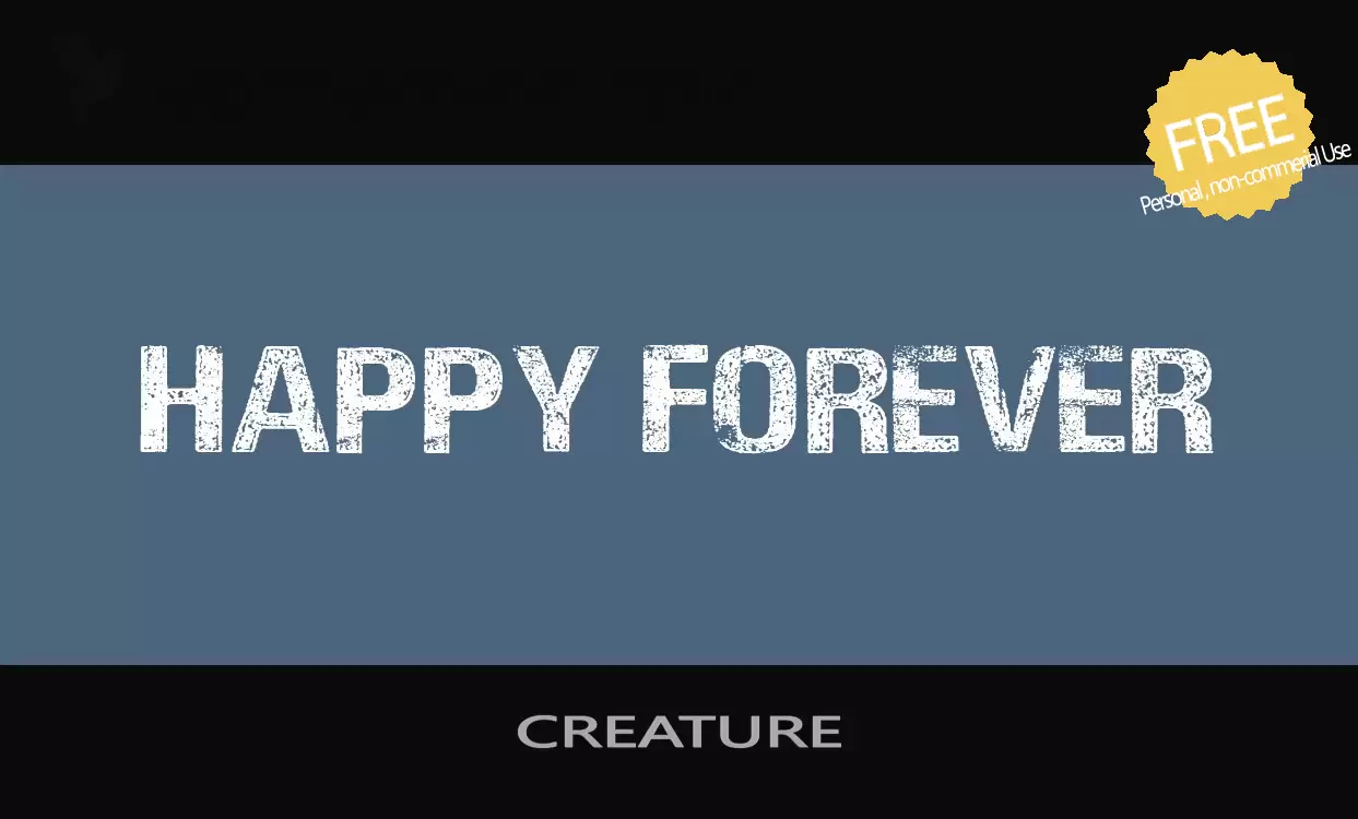 「CREATURE」字体效果图