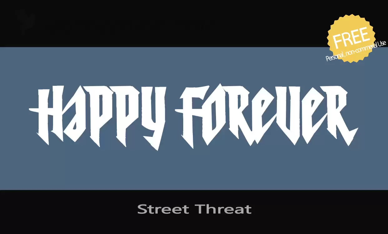 Font Sample of Street-Threat