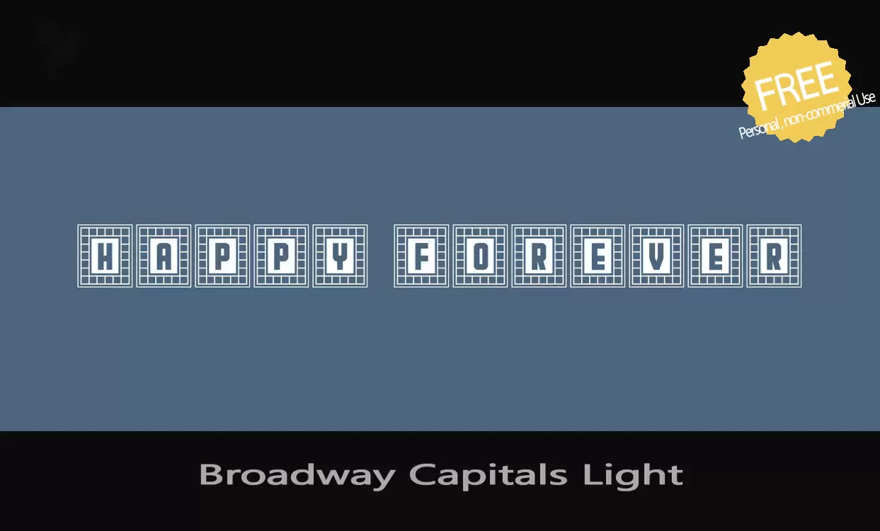 「Broadway-Capitals-Light」字体效果图