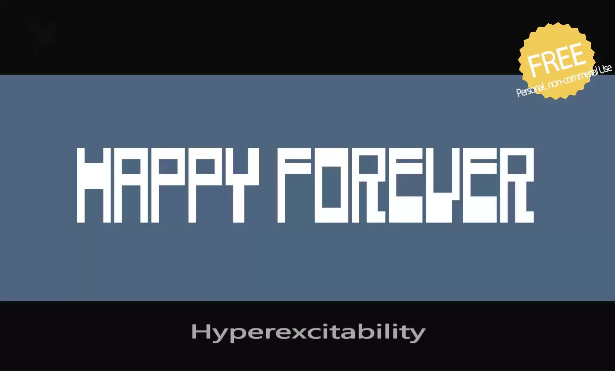 「Hyperexcitability」字体效果图