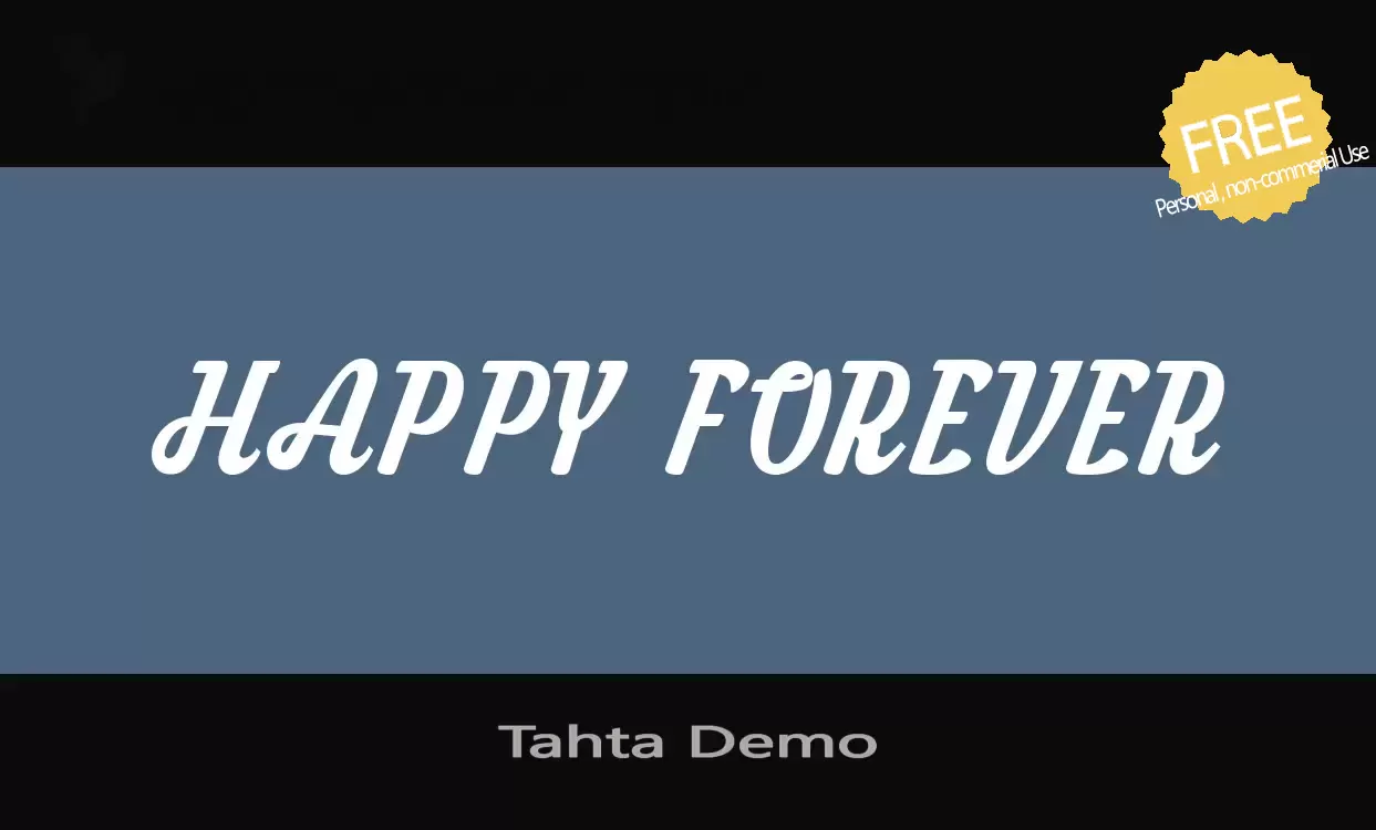 Font Sample of Tahta-Demo