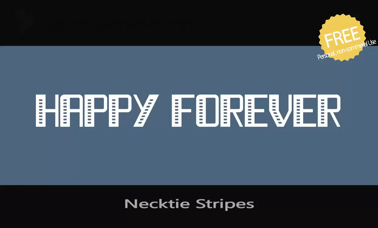 「Necktie-Stripes」字体效果图