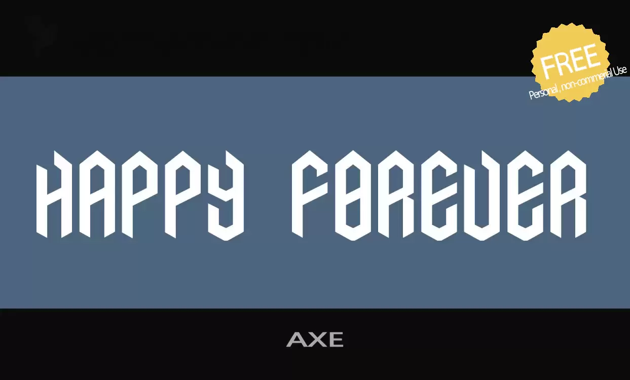 Font Sample of AXE