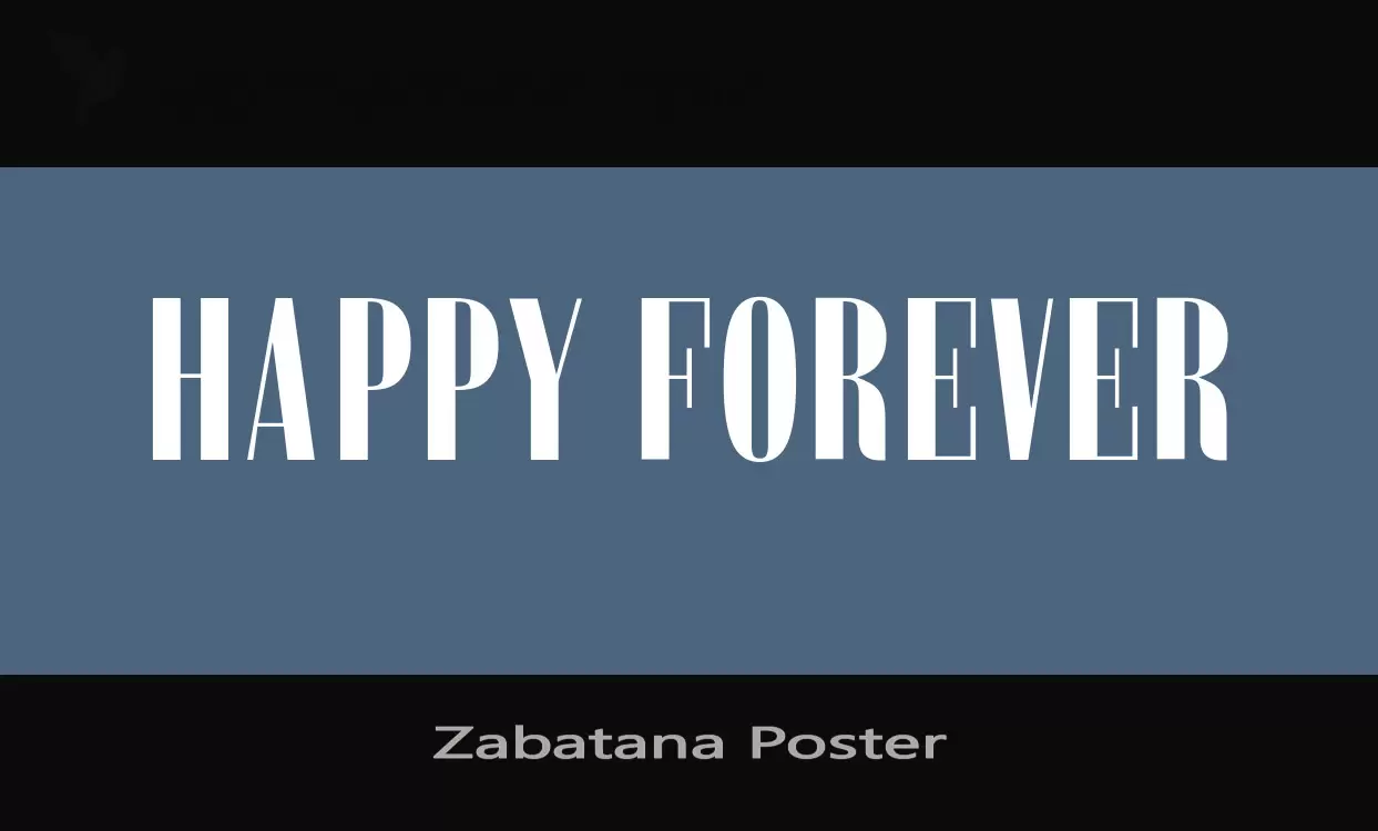 「Zabatana-Poster」字体效果图