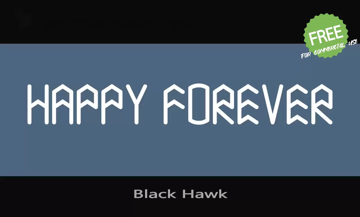 Font Sample of Black-Hawk