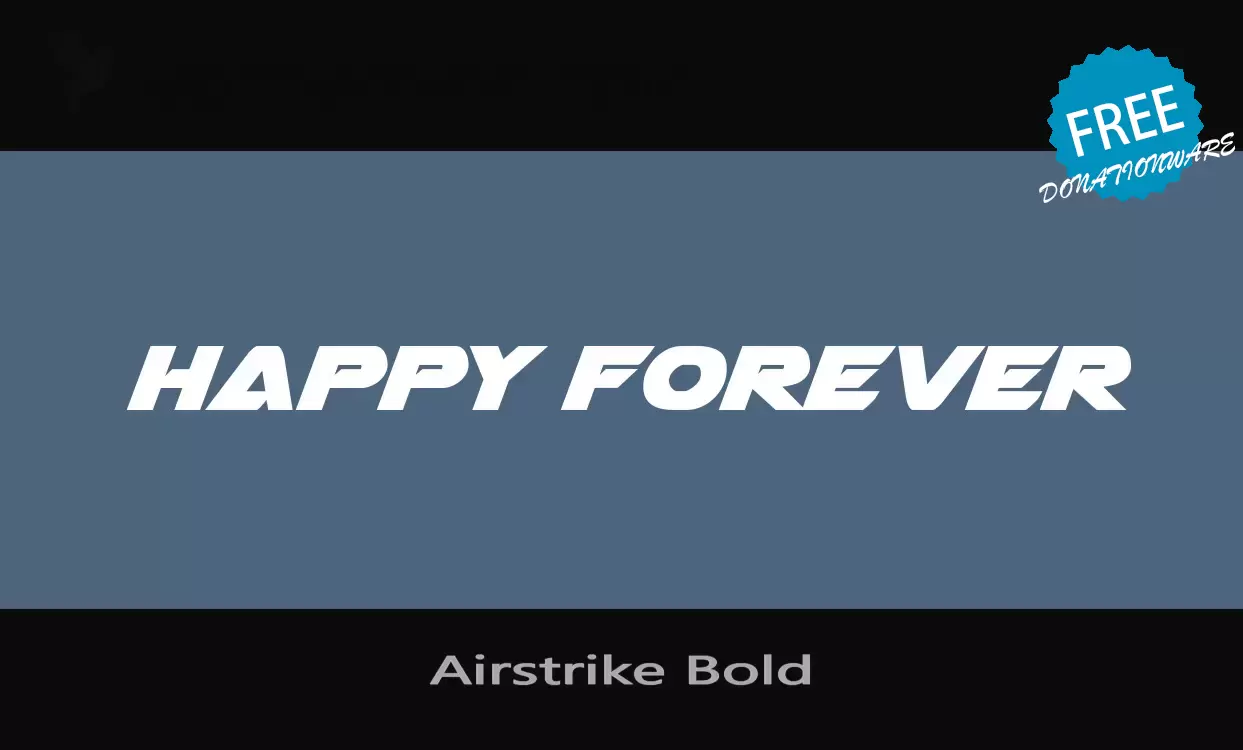 「Airstrike-Bold」字体效果图