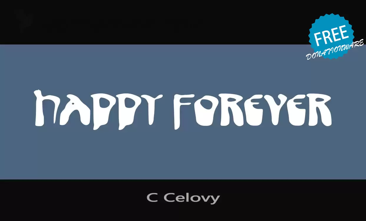 Font Sample of C-Celovy