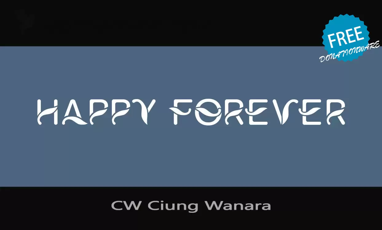 「CW-Ciung-Wanara」字体效果图