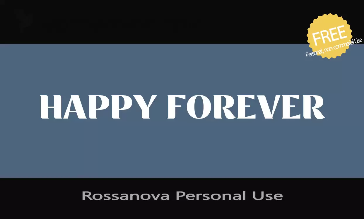 Font Sample of Rossanova-Personal-Use