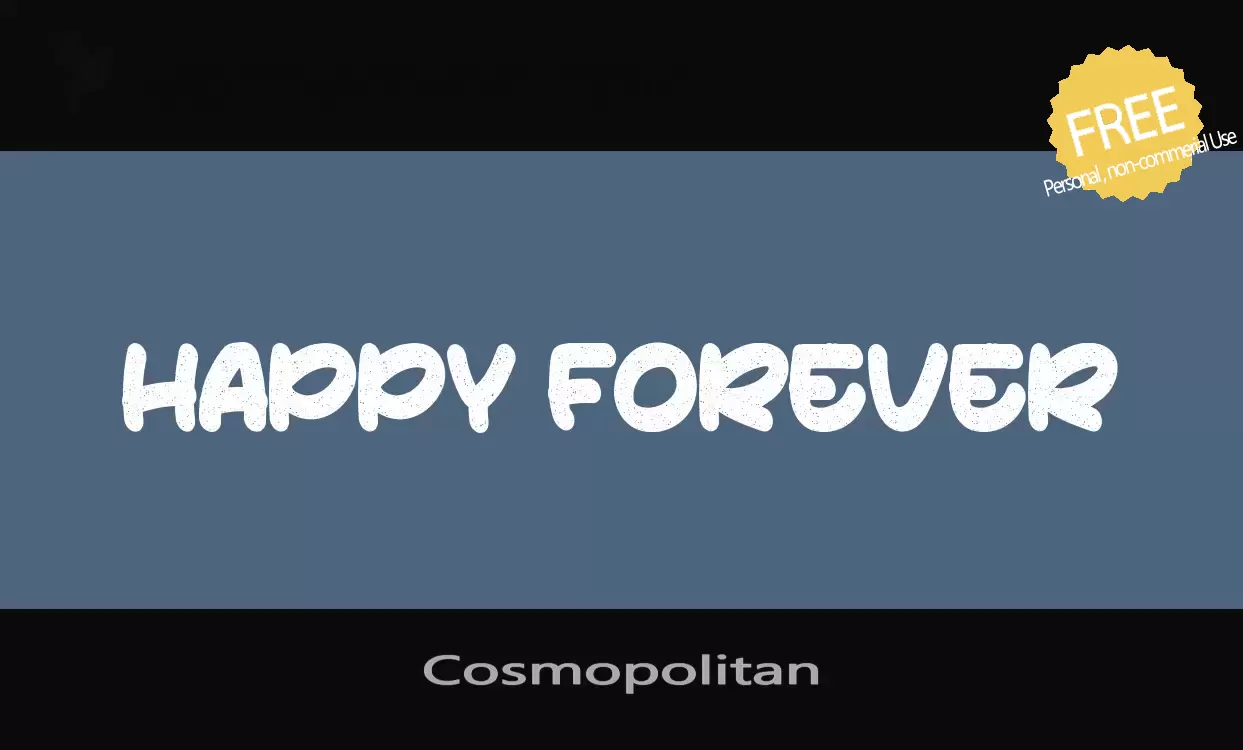 Font Sample of Cosmopolitan