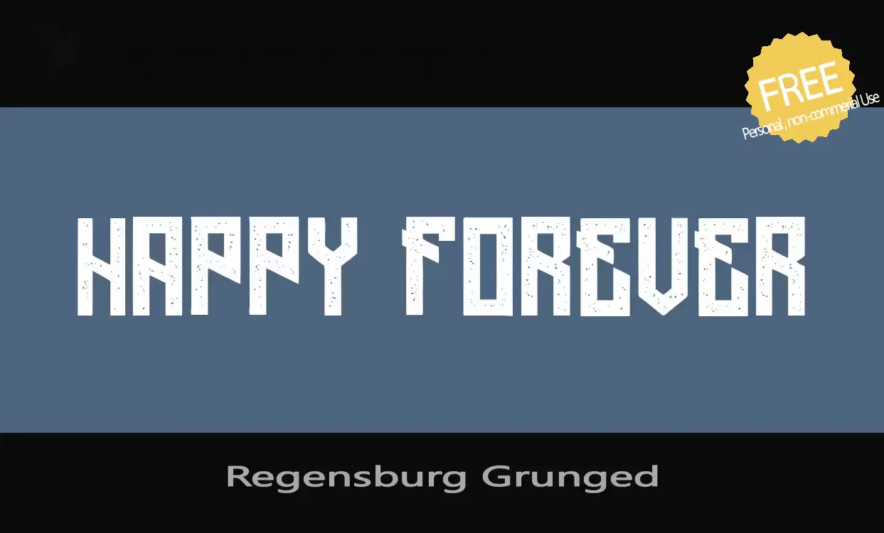 Font Sample of Regensburg-Grunged