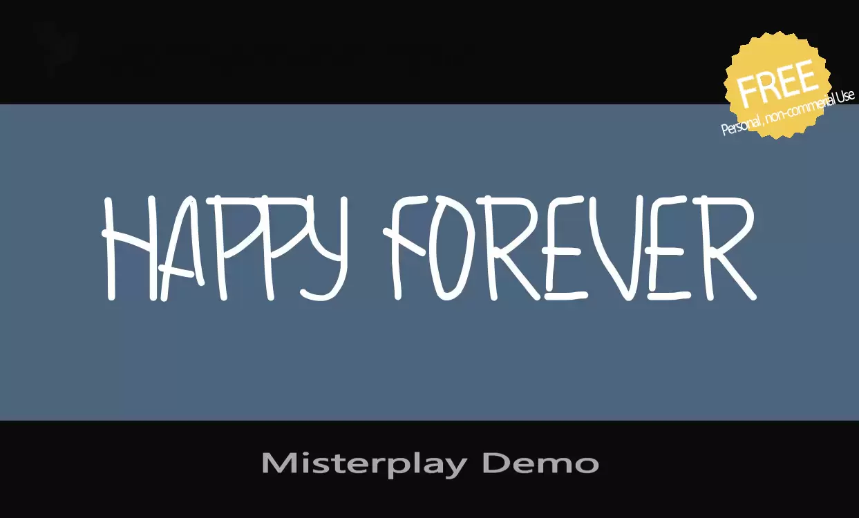 「Misterplay-Demo」字体效果图