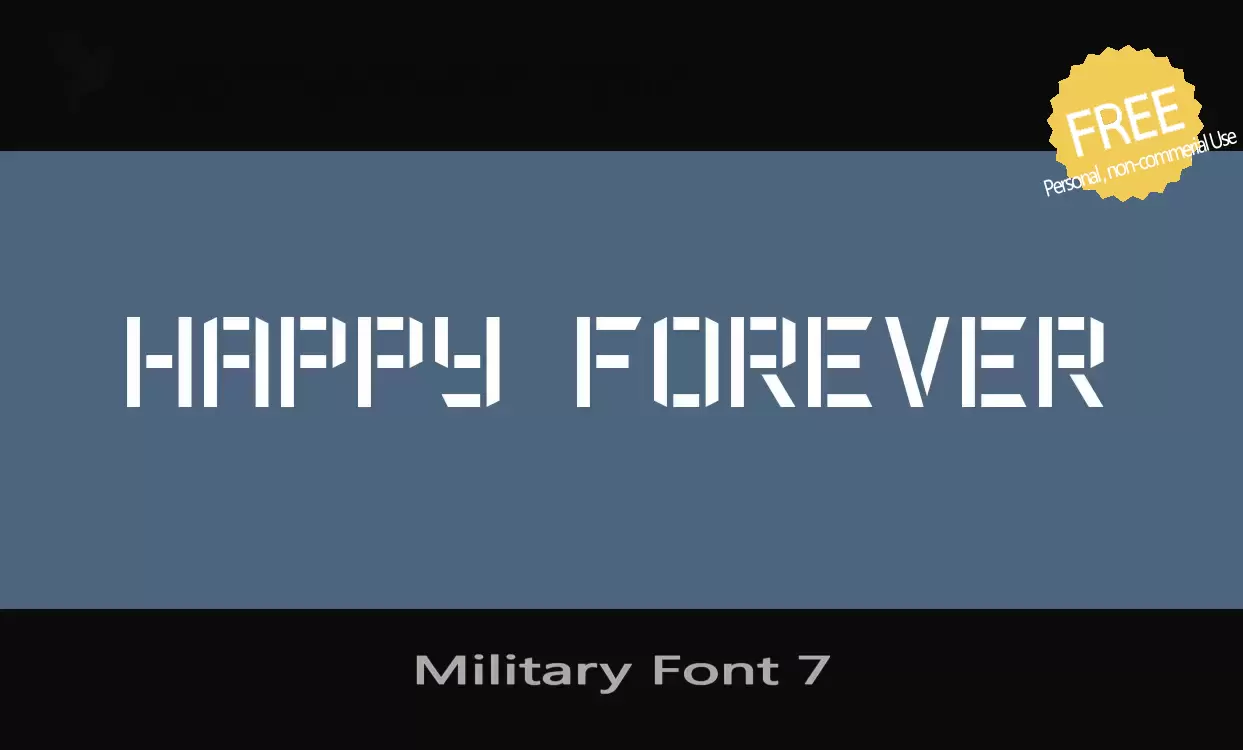 「Military-Font-7」字体效果图