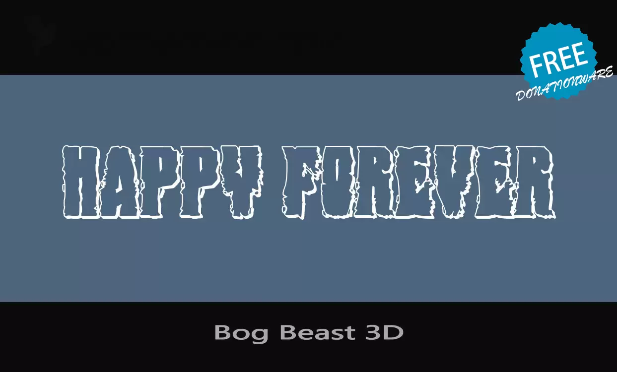 「Bog-Beast-3D」字体效果图