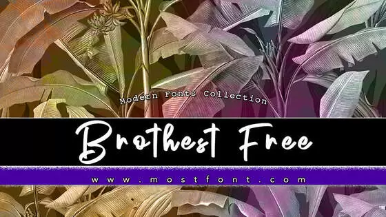 「Brothest-Free」字体排版图片