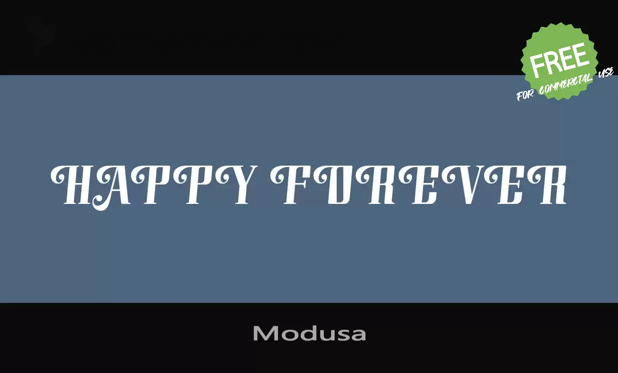 「Modusa」字体效果图