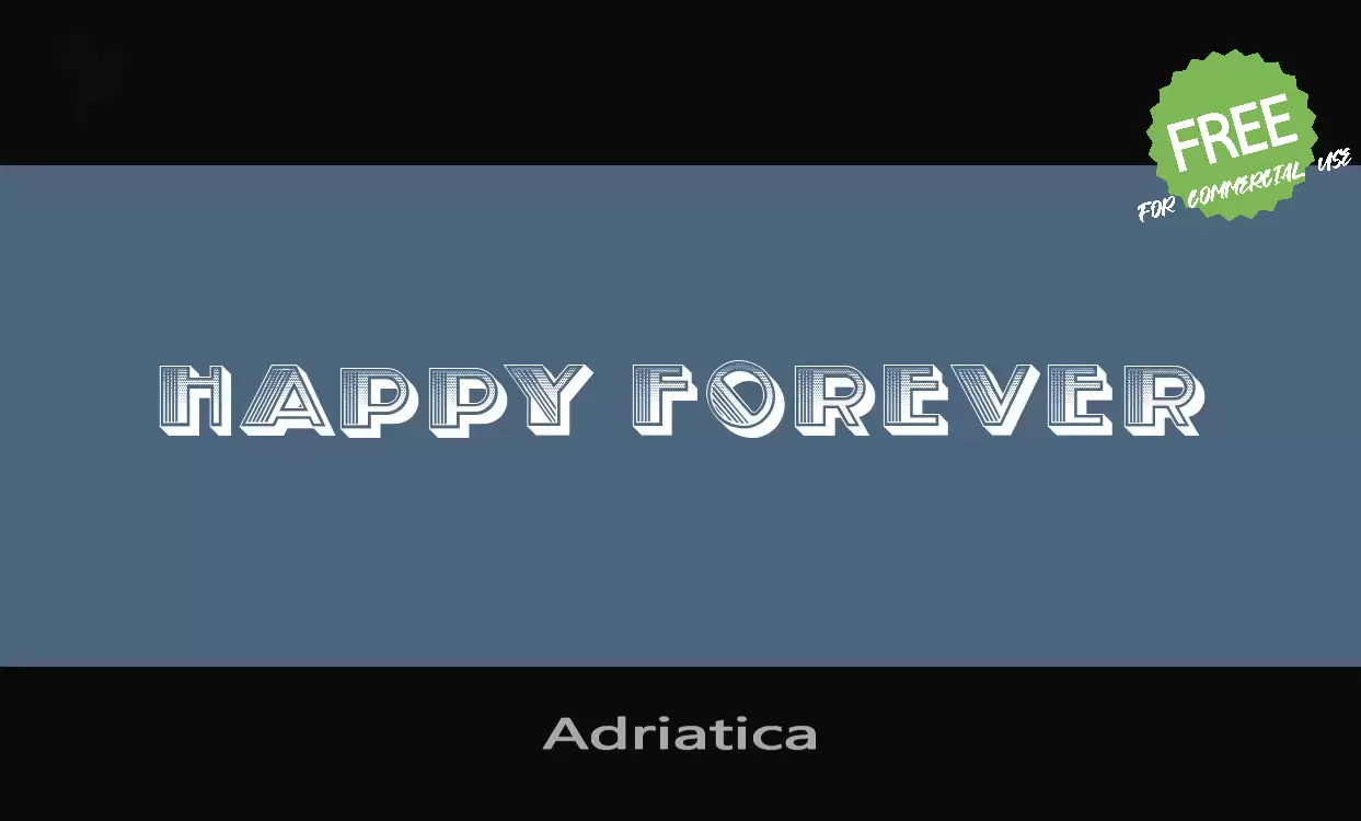 「Adriatica」字体效果图