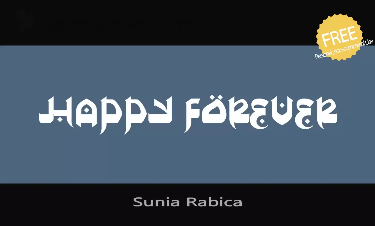 Font Sample of Sunia-Rabica