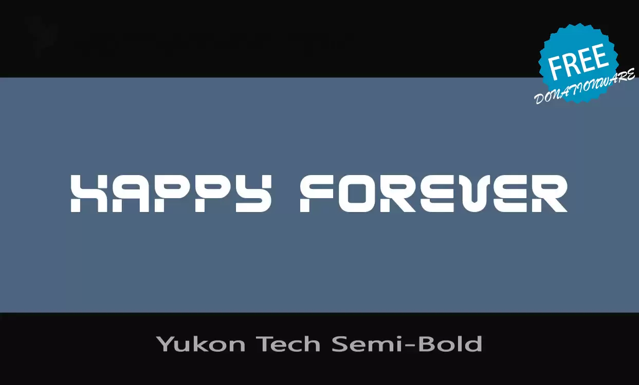 Font Sample of Yukon-Tech-Semi-Bold