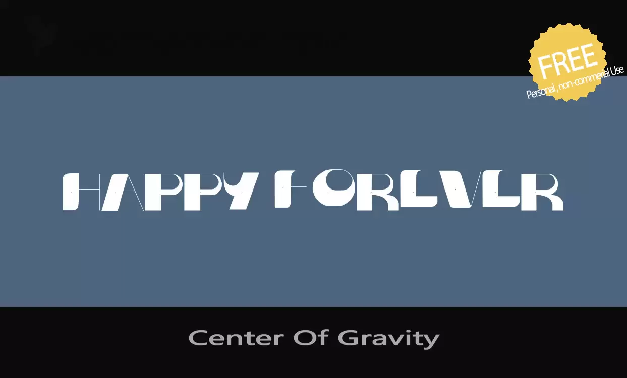 「Center-Of-Gravity」字体效果图